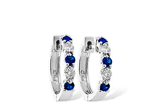 F029-02843: EARRINGS .33 SAPP .52 TGW