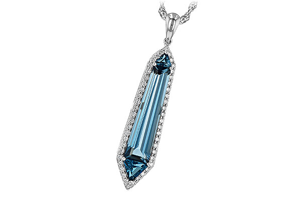 G218-09243: NECK 3.47 LONDON BLUE TOPAZ 3.70 TGW