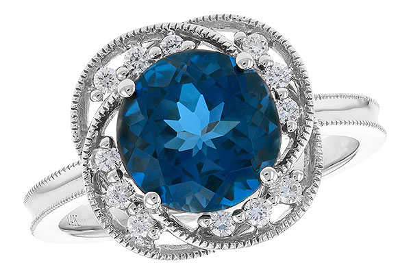 G301-75624: LDS RG 2.90 LONDON BLUE TOPAZ 3.05 TGW (9MM LBT)