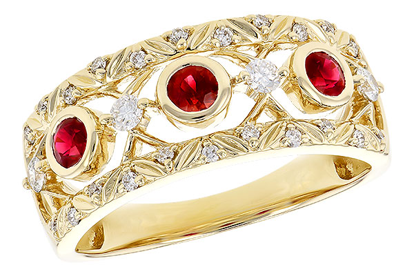 H300-88306: LDS WED RG .40 RUBY .63 TGW