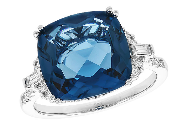 H301-76533: LDS RG 9.00 LONDON BLUE TOPAZ 9.25 TGW (12MM LBT)