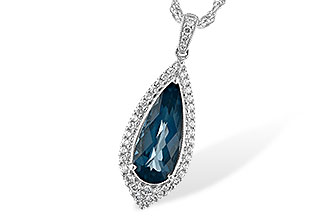 L217-21015: NECK 2.40 LONDON BLUE TOPAZ 2.65 TGW