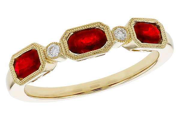 M302-65588: LDS WED RG .72 RUBY .77 TGW (4x3MM RUBY)