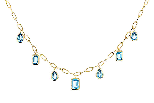 M302-66533: NECKLACE 4.10 TW BLUE TOPAZ (17")